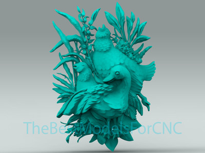 3D Model STL File for CNC Router Laser & 3D Printer Pheasant and Duck Decoration