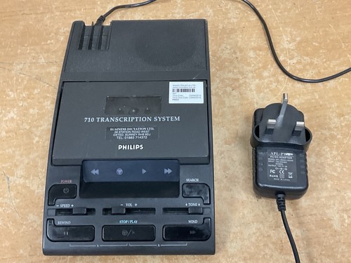 Philips 710 Transcription System Dictation Recorder with Power Supply PSU