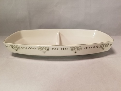 Franciscan Heritage Split Divided Serving Dish Vegetables Vintage USA