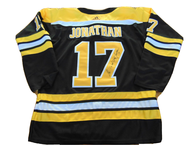 CUSTOM NHL BOSTON BRUINS STAN JONATHAN AUTOGRAPHED SIGNED JERSEY
