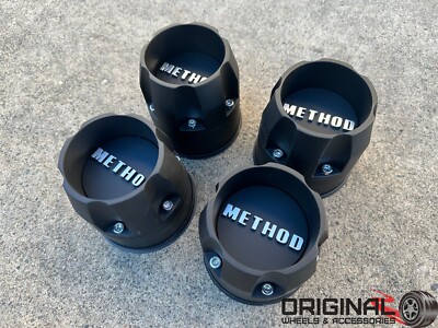 4 METHOD WHEEL CENTER CAPS BLACK T076B114S-2   CP-1717B114-S1 6x5.5 5x5.5 6x139