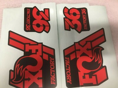 FOX 36 Factory Series Fork Red Left & Right Decal Set 36mm Stickers 2035C