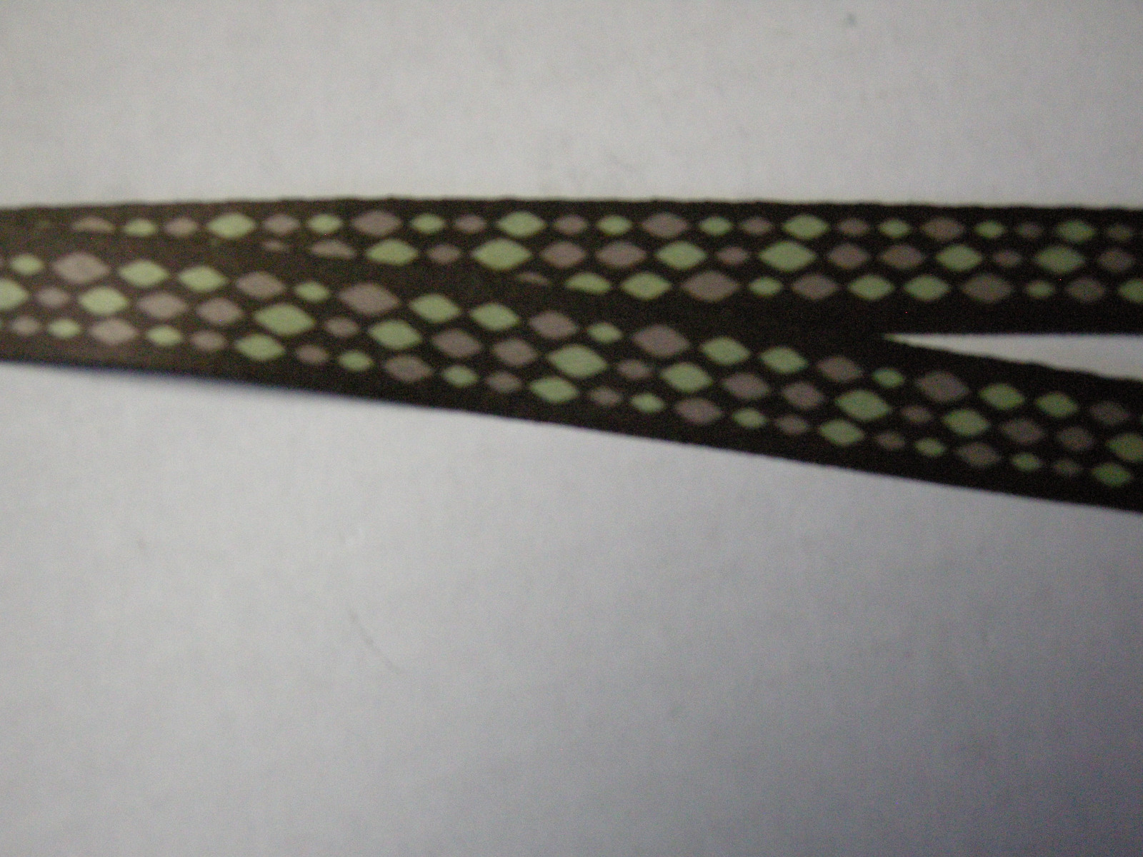 Lanyard, Boojee Ribbon, Diamond Design in Brown & Green, 18