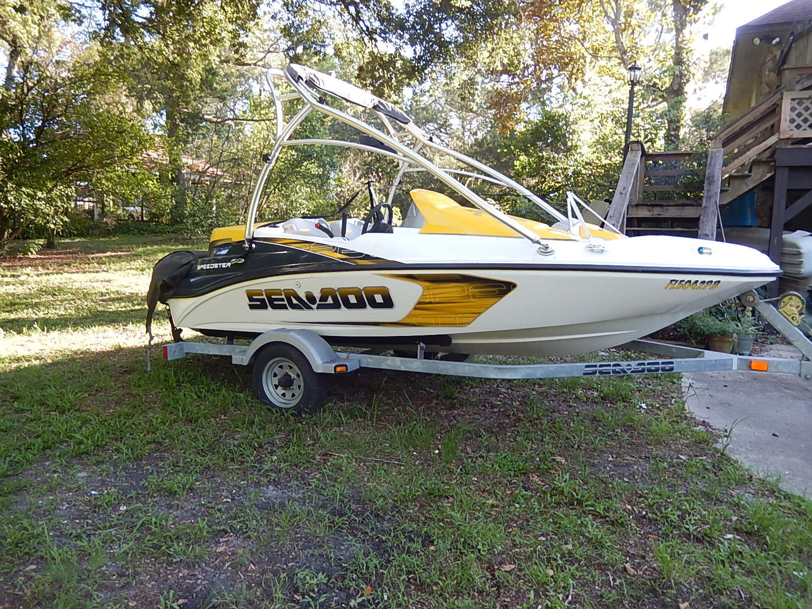 2008 Sea-Doo Speedster 150, 255 HP Supercharged Wake Tower Trailer Bimini 28 hr