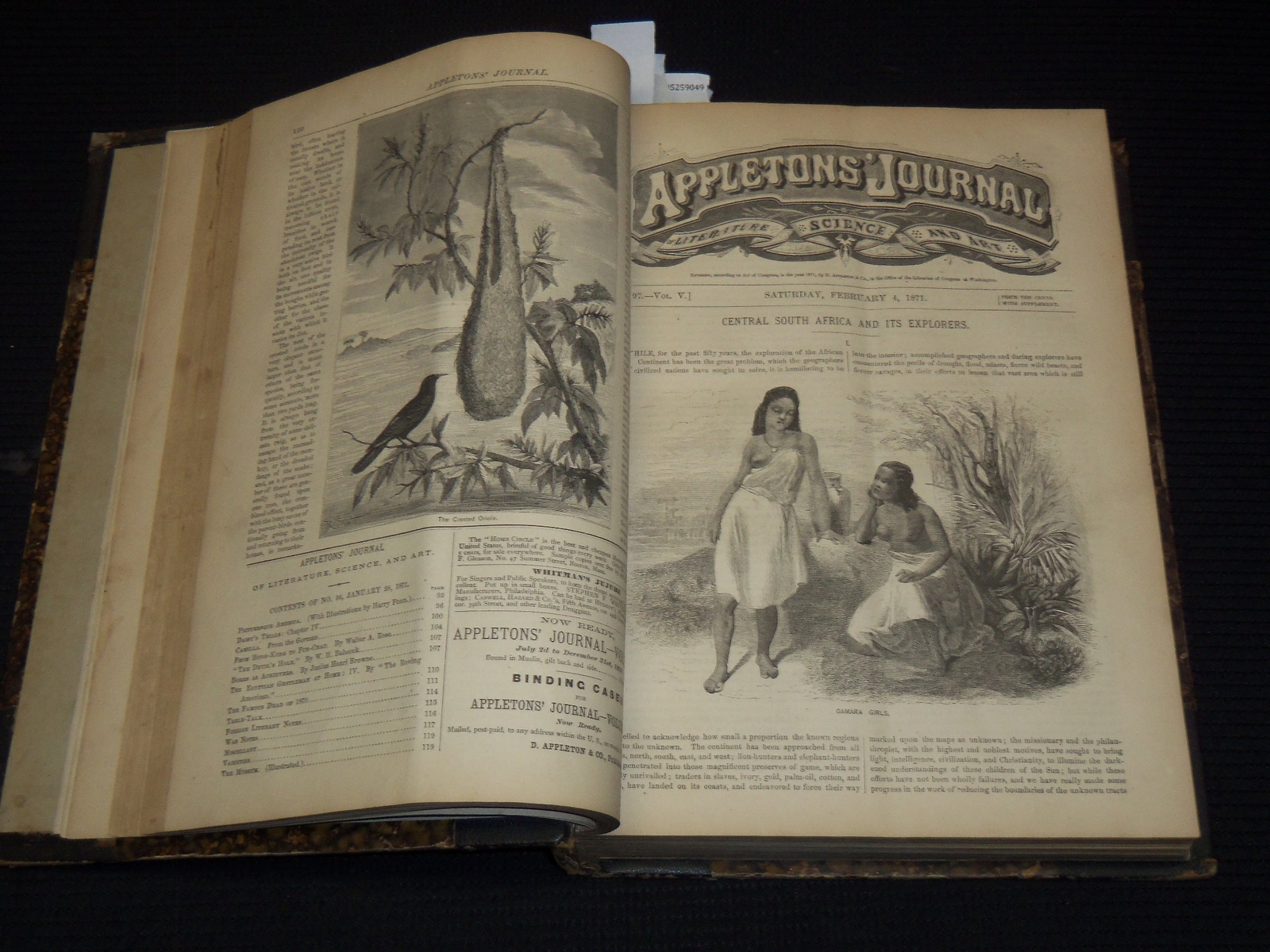 1871 JAN-JUNE APPLETON'S JOURNAL BOUND VOLUME NO. 5 1871 JAN-JUNE APPLETON'S JOURNAL BOUND VOLUME NO. 5