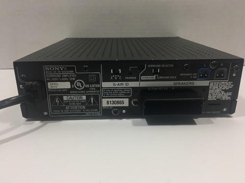 SONY TA-SA200WR S-AIR SURROUND AMPLIFIER UNIT W/WIRELESS TRANSCEIVER EZW-RT10A
