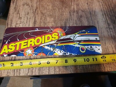 Asteroids Classic Arcade Video Game Marquee Banner 4x12 Metal Wall Sign