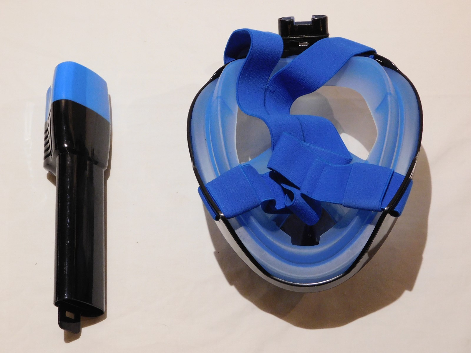 NEW 180° Full Face Snorkel Mask-Panoramic View Anti-Fog Black&Blue