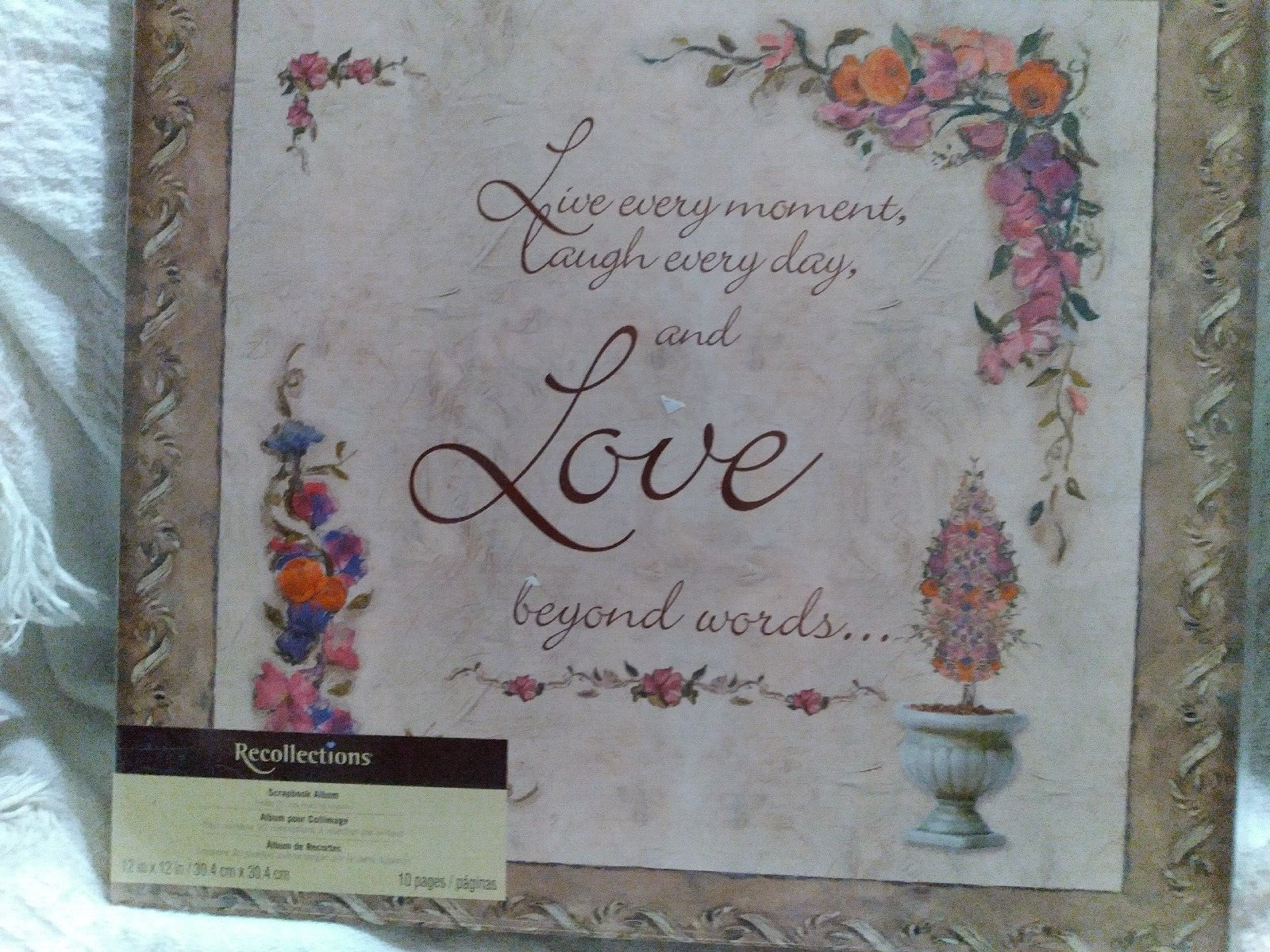 RECOLLECTIONS "LOVE" POSTBOUND, TOP-LOADING 12"X12" SCRAPBOO