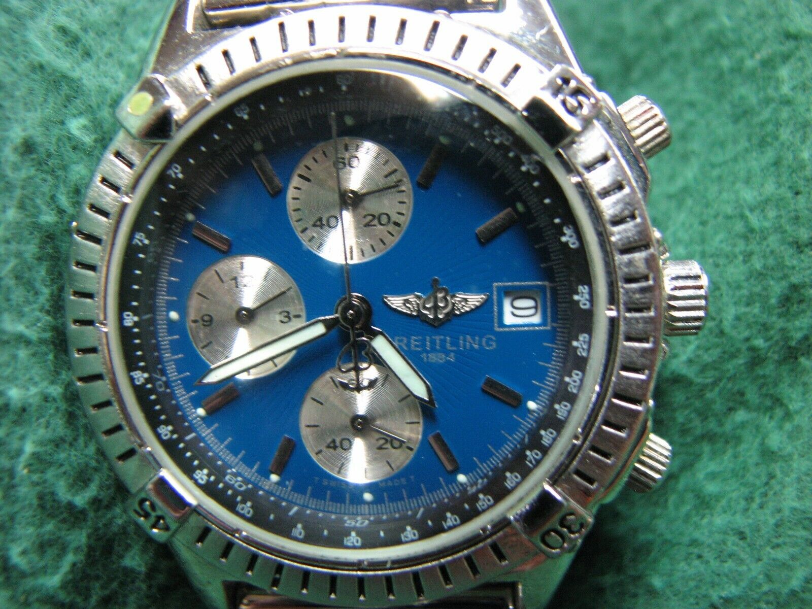 Beautiful BREITLING 1884 Men's Calendar Wrist Watch Quartz Beautiful BREITLING 1884 Men's Calendar Wrist Watch Quartz