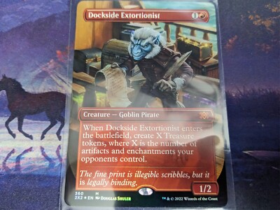 MTG Magic: The Gathering FOIL Dockside Extortionist Borderless 2X2!