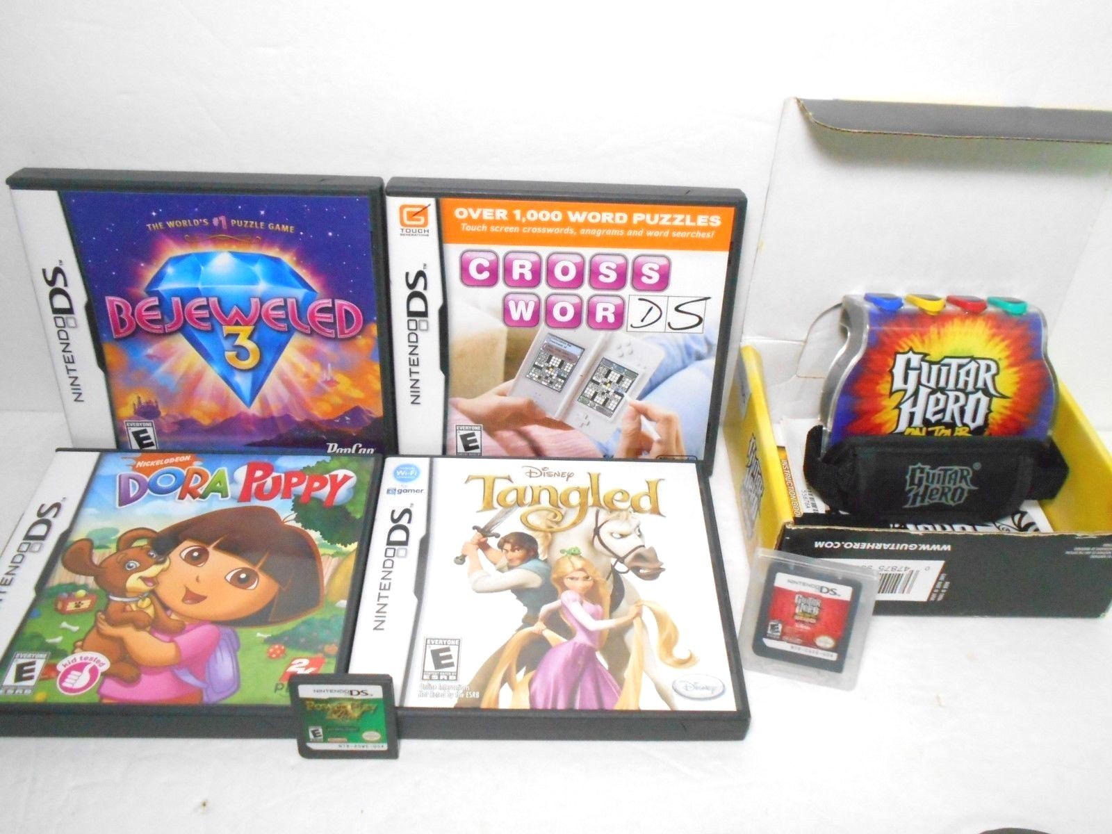 Nintendo DS Bundle - Red Nintendo DS Lite System + 6 Games, Charger & Case