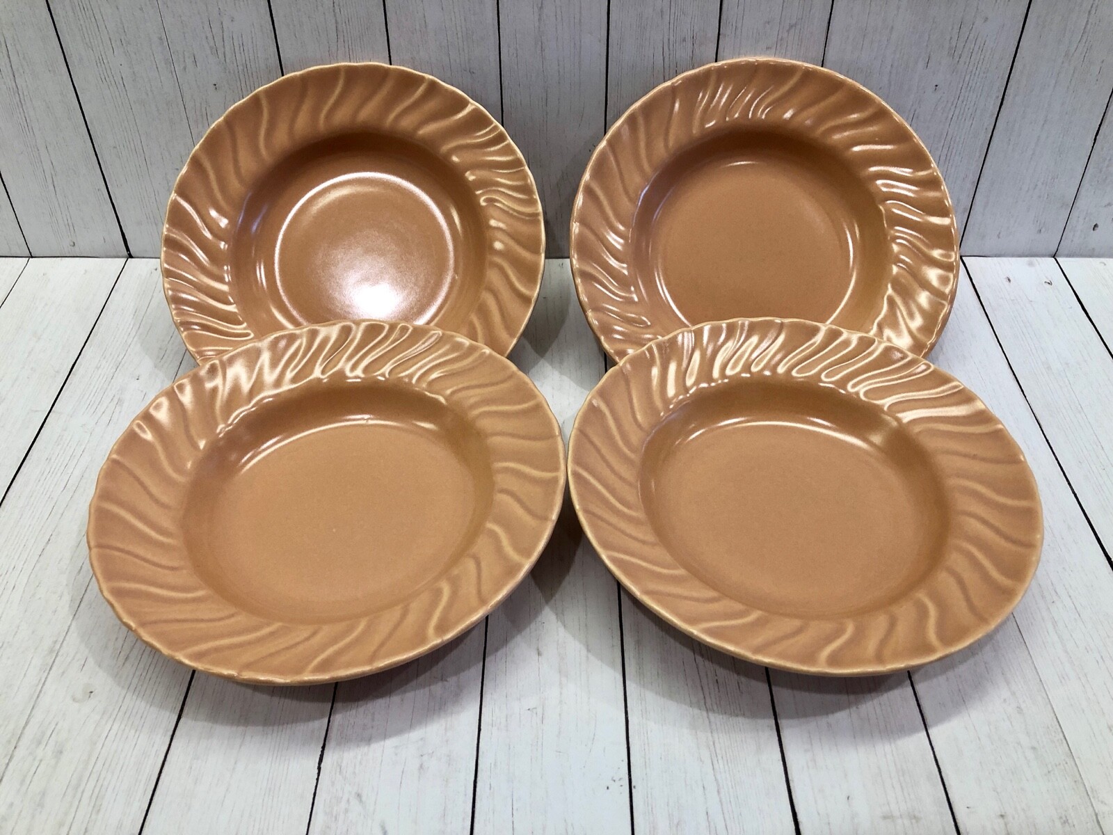 4 FRANCISCAN CORONADO FRUIT Dessert BOWLS Coral Pink Gloss 6