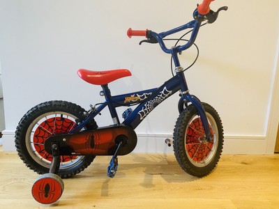 Spiderman Bike Bicycle, 14 inch with removable Stabilisers Kids Balance Wheels