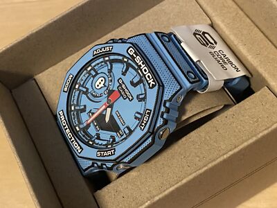 Pre-owned Casio G-shock Ga-2100mng-7ajr White Ga-2100mng-2ajr Blue 2set Watch Manga Jpn