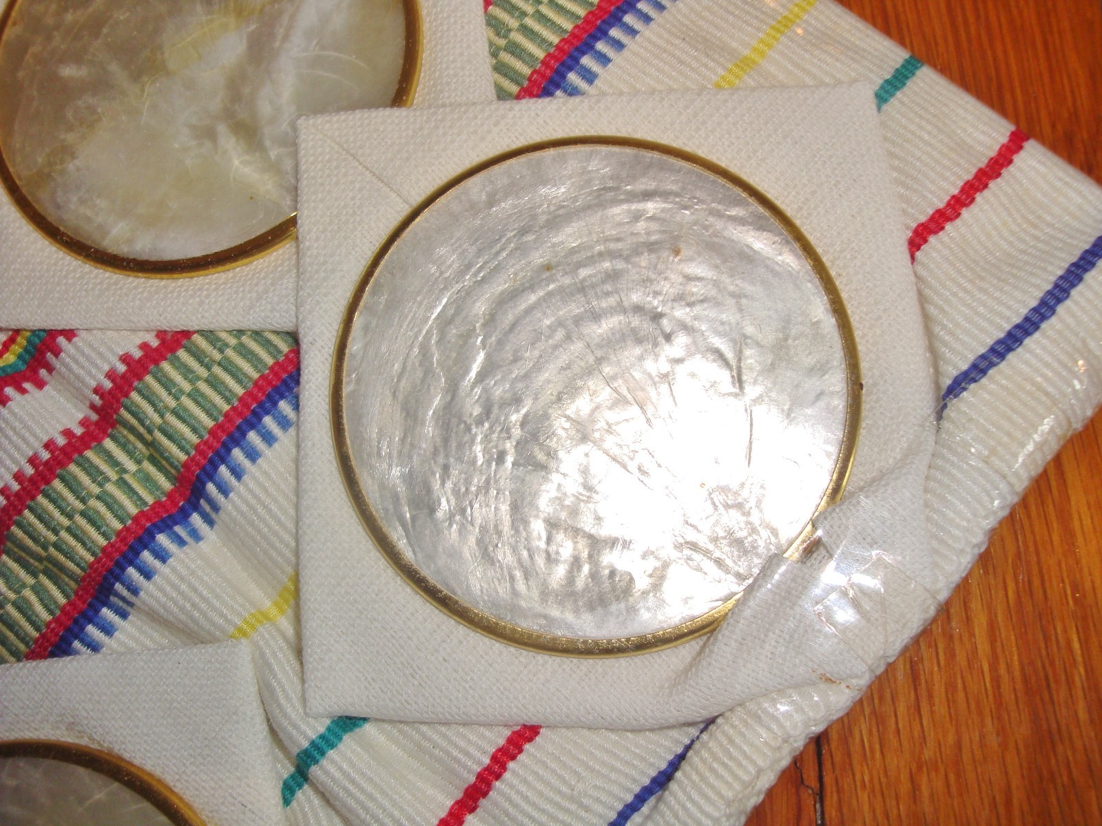 New Vintage Abaloney Coasters napkins & Placemat Set