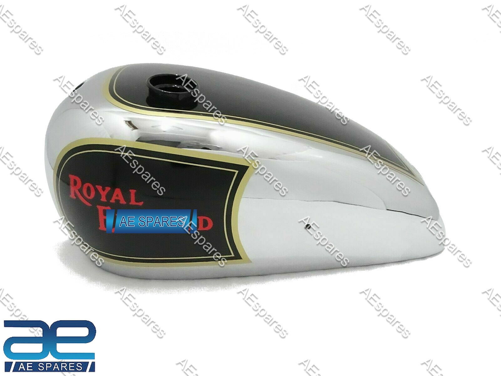 For Royal Enfield Fuel Tank Chrome Black Painted J & G Models 1946 