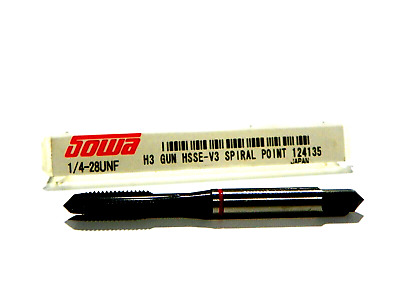 Sowa Tool 1/4-28 H3 Spiral Point Red Ring Tap CNC Style 48 HRC HSS 124-135  ST05