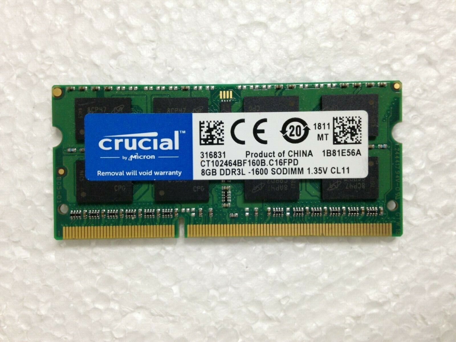 ノートPC Crucial DDR3L-1600 16GB Crucial 16GB Single DDR3L 1600 MT/s (PC3L-12800) 204-Pin