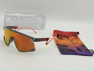 OAKLEY BXTR METAL SUNGLASSES -SUNSET RUBY - RED LEGS - SMOKE FRAME - LIMITED ED