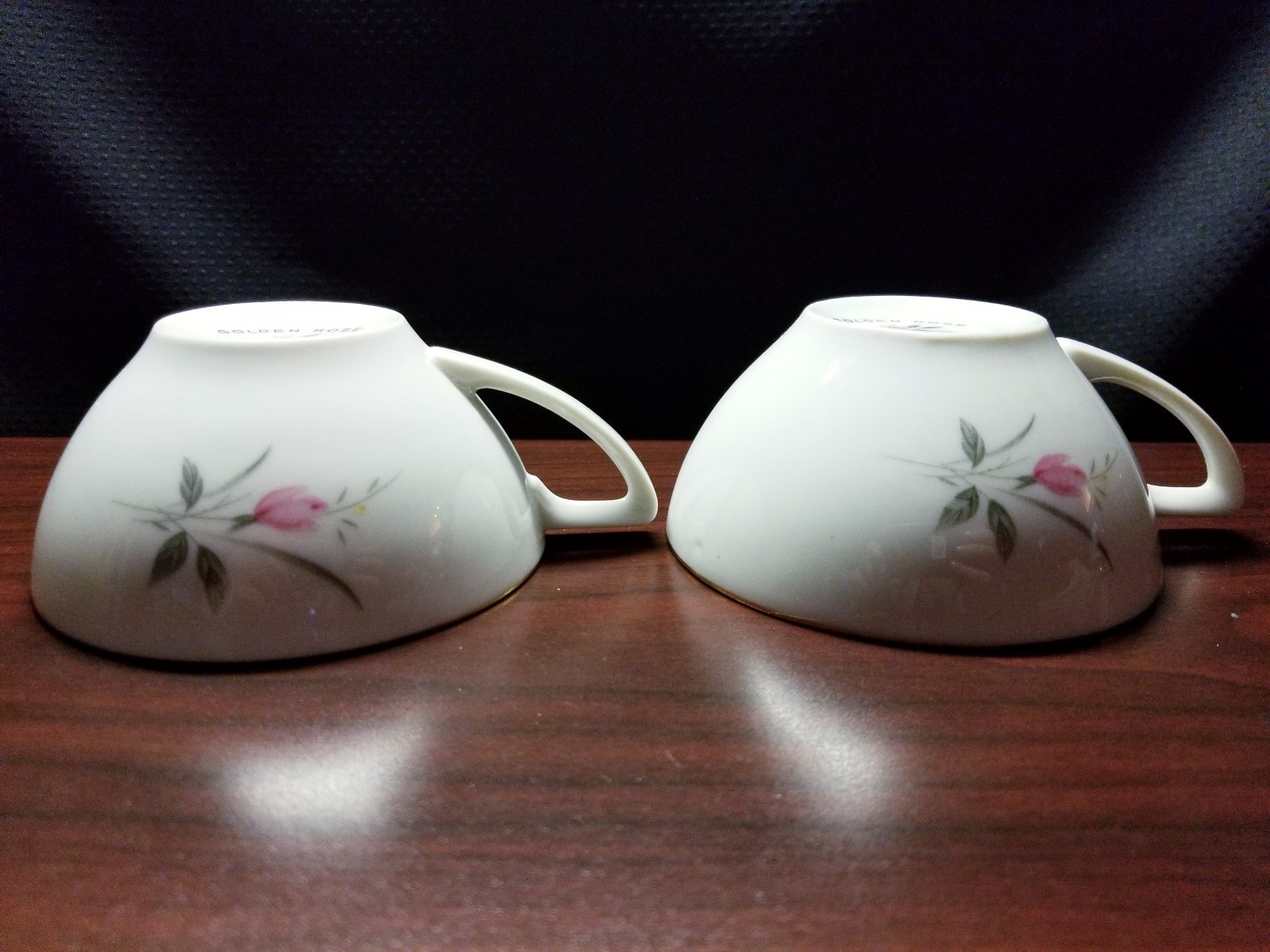 (Set of 2) Golden Rose Fine China Cup