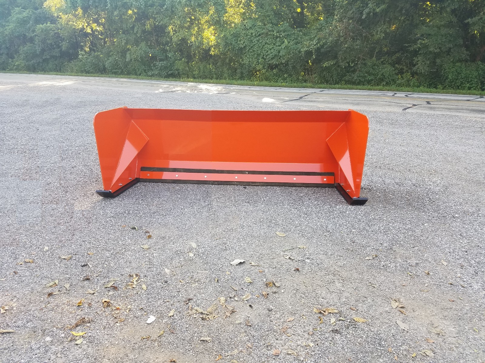 7' Kubota Orange skid steer snow pusher box FREE SHIPPING- RTR skid steer Bobcat