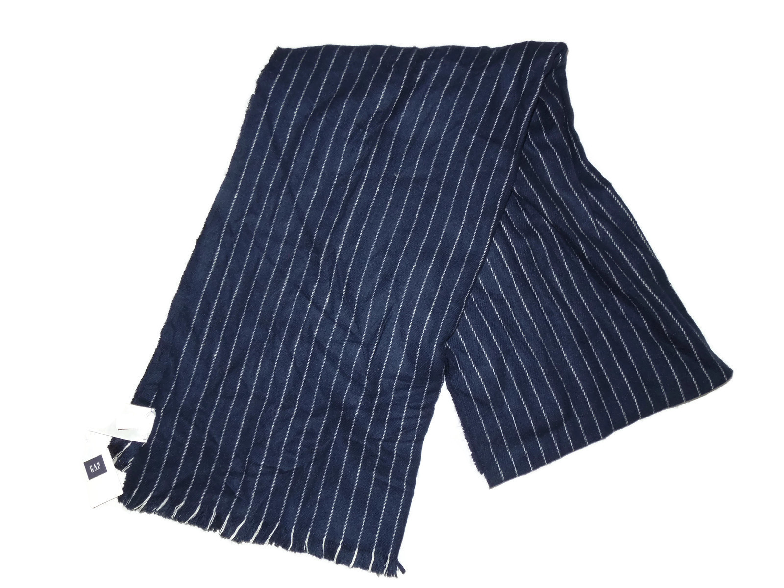 GAP men's Navy micro Stripe winter Scarf retail $40 nwt