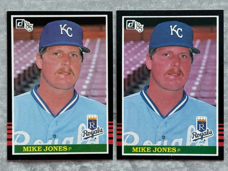 (2) 1985 Donruss Mike Jones "career Highlights" Error & Corrected Cards #640