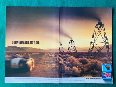DUCKHAMS QXR BURN RUBBER NOT OIL ILLUSTRATION ADVERT A4 X 2 SIZE # S