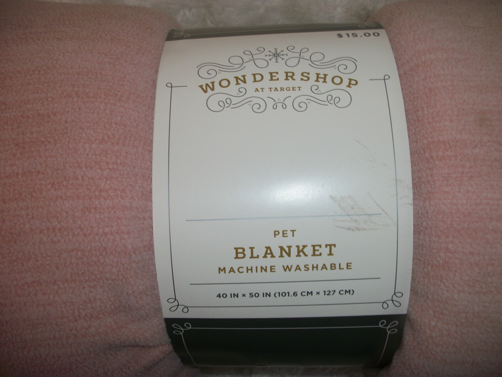 Wondershop Pet Throw - Hygge Heather Fleece Blanket Pink Very Soft 40