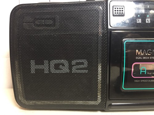 Magnavox Dual Deck Radio Audio Cassette Tape Recorder Player Boombox D 8197/47r