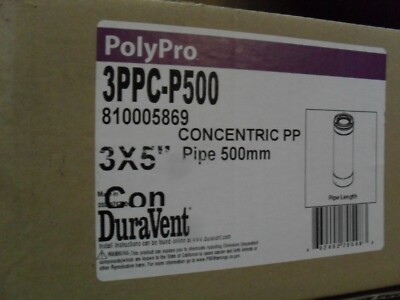 Duravent PolyPro 3PPC-P500 810005869 Concentric  3'' x 5''x 19'' PP Pipe 500mm