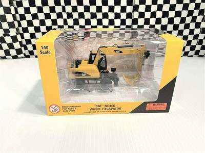 Norscot Caterpillar M316D Wheel Excavator Yellow/Black 1:50 Diecast MIB