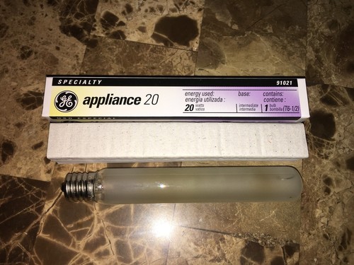 GE Appliance 20 Watt LIGHT BULB 91021 REFRIGERATOR OVEN MICROWAVE 120 V  T6-1/2
