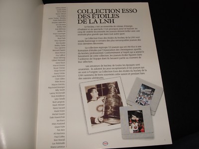 COLLECTION ESSO DES ETOILES LNH °LOT OF 5-UNDATED<>53 STAR PLAYERS ° FRENCH MAG.