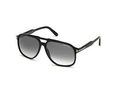 Pre-owned Tom Ford Sunglasses Ft0753 Raoul 01b Black Smoke Man In Gray