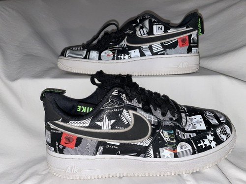 Size 9.5 - Nike Air Force 1 '07 LX Worldwide Pack - Black