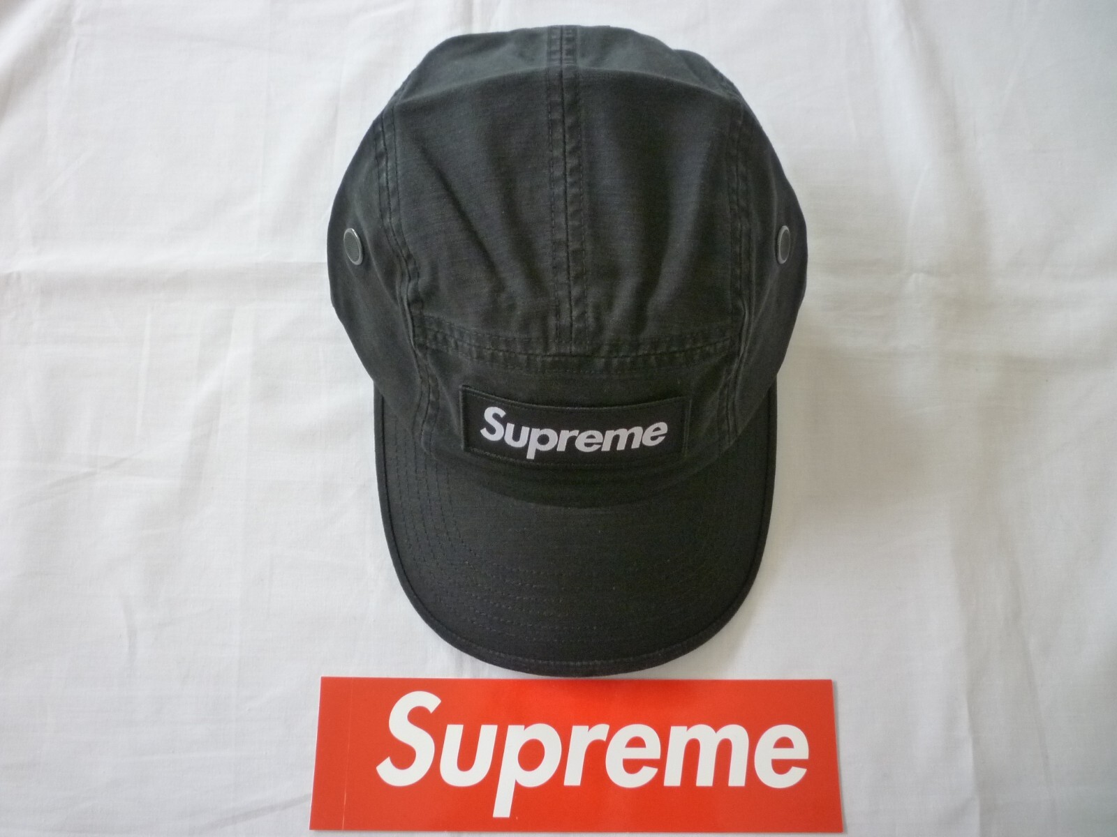 （美品）Supreme Black Camp CAP Supreme Military Camp Cap (FW22) - $48