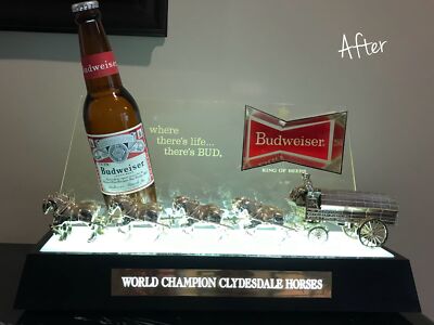 1970's Budweiser King of Beers St. Louis Lg & Sm 7oz Bottle