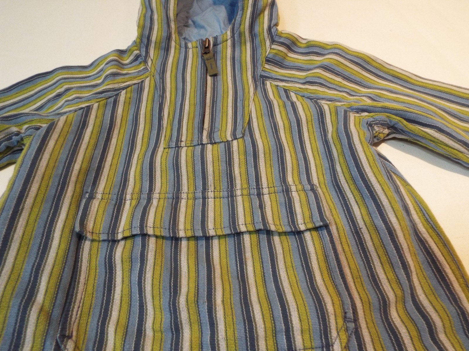 Pull up hoodie with pocket toddler boy 3 year Gap strapped blue green free ship