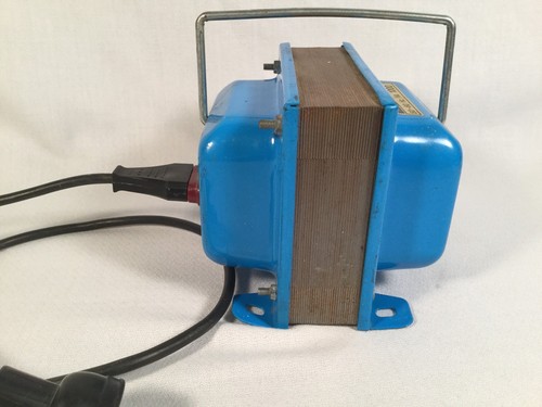 Vtg Ideomat Autotransformer 110V 220v Italy 50-60 Hz VA 1000 Blue HEAVY Untested