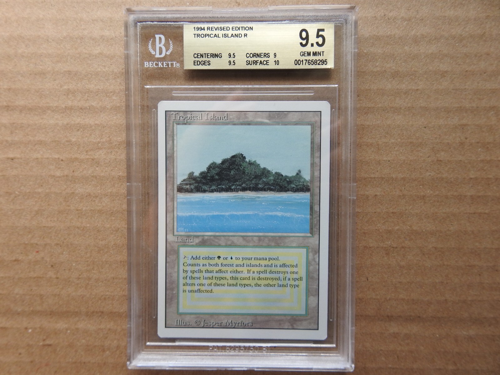 Tropical Island BGS 9.5 GEM MINT [Revised Edition] Mtg Magic Free Tracking!