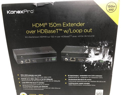 KanexPro EXT-HDBT150M HDMI 150m Extender Over HDBaseT w/Loop Out, NEW!