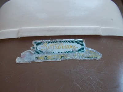 Vtg Lustro Ware Insulated Jug Original Sticker 1 Gallon Metal Handle Brown/beige