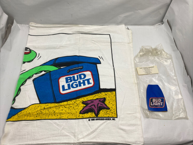 1990 Bud Light Octopus Beach Towel 58” X 33”