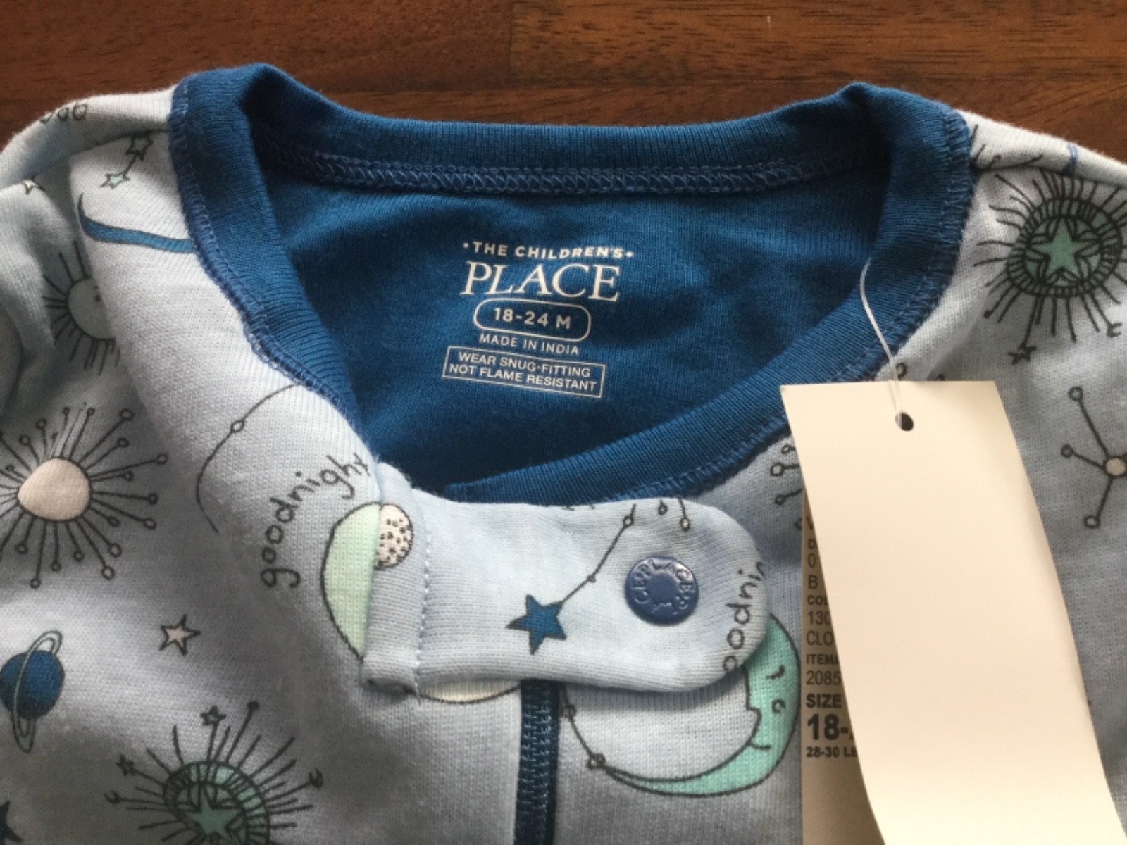The Children’s Place blue baby boy 18-24 month zip-up footed pajamas