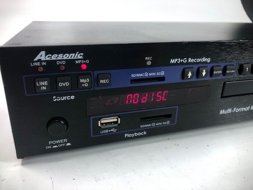 ACESONIC DGX-108 CD PLAYER MULTI-FORMAT KARAOKE PLAYER WITH DIGITAL RECORDING