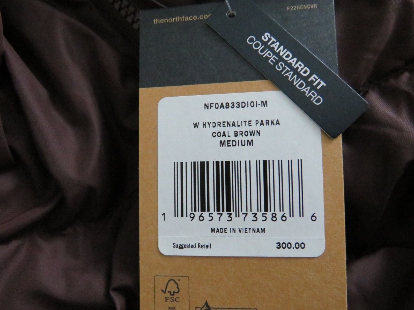 Pre-owned The North Face Womens  Hydrenalite Parka Long Down Warm Jacket - Coal Brown