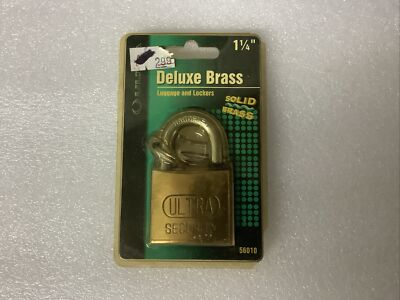 Ultra Solid Brass Luggage & Locker 1-1/4'' Padlock (OLD STOCK)