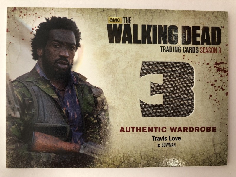 WALKING DEAD Season 3 Cryptozoic : Travis Love BOWMAN M43 Wardrobe